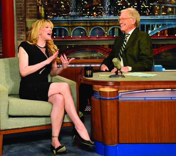 Courtney Love, talks about her new acting role on The Late Show with David Letterman .2/10/2015  Photo: John Paul Filo/CBS ÃÂ©2015CBS Broadcasting Inc. All Rights Reserved
