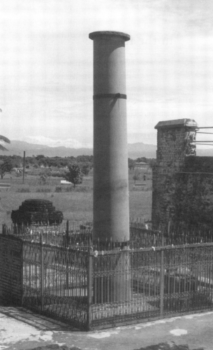 Edict pillar erected at Lumbini by King Ashoka in 249 B.C.E. declaring, "Here the Buddha was born."