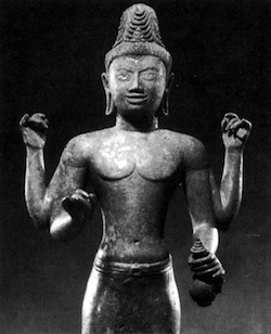  Avalokiteshvara, Thailand, 7th Century, bronze with inlaid eyes. Courtesy of the Asian Art Museum of San Francisco/The Avery Brundage Collection.