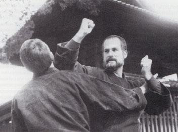 Stephen Hayes performing a technique from the Ninja's Koppo Tai-jutsu (unarmed self-protection method). (Courtesy Stephen Hayes)