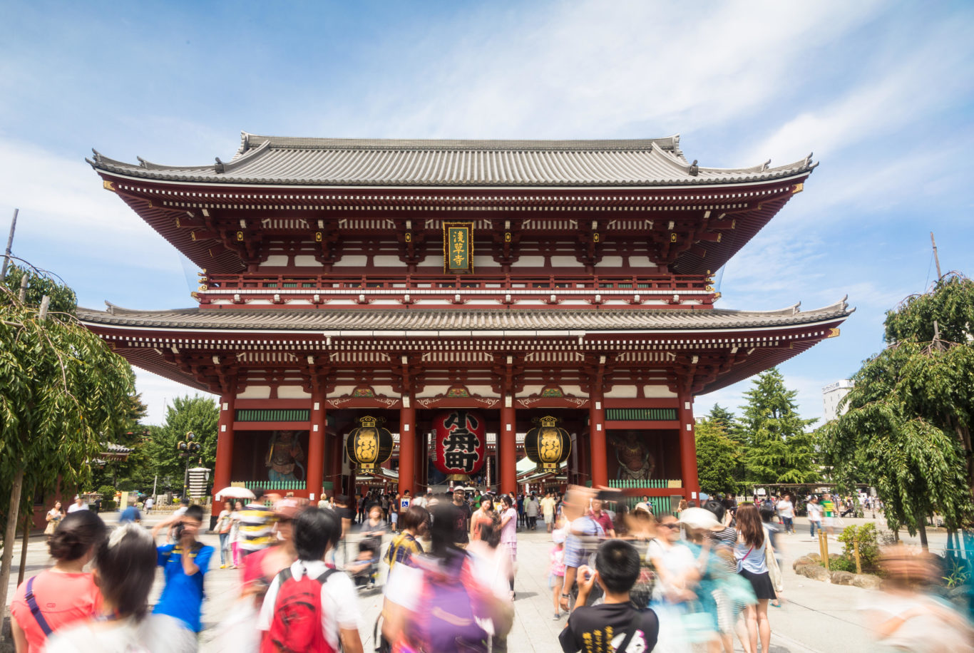 Senso-ji buddhist temple in tokyo an example of buddhism in east asia