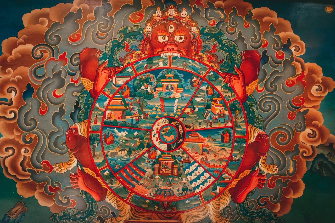 mandala depicting the karmic "Wheel of Life"