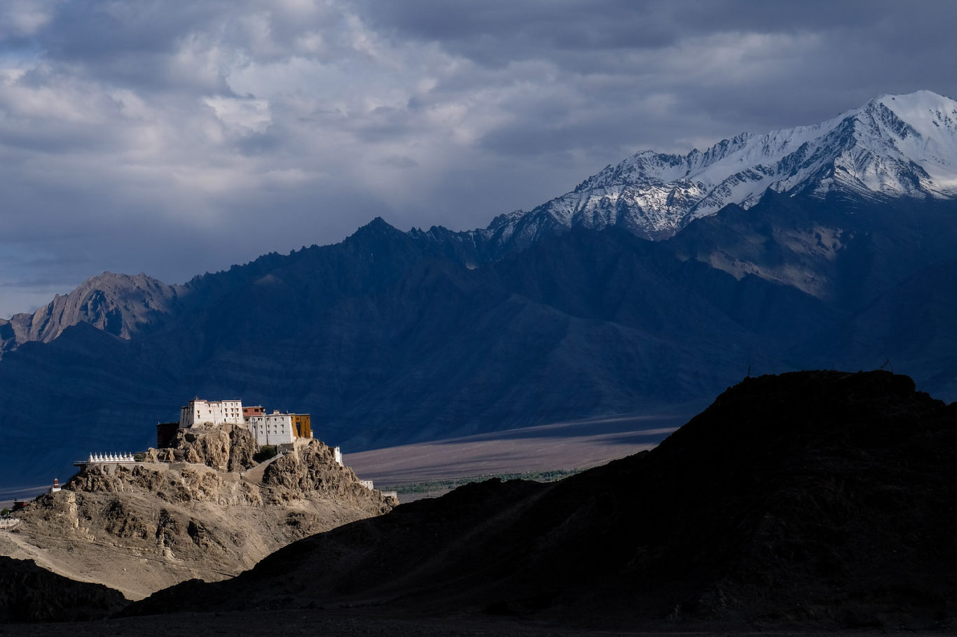 buddhist temple in ladakh, india and example of tibetan buddhism
