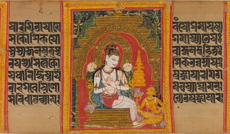 image of Avalokitesvara teaching the dharma to a devotee