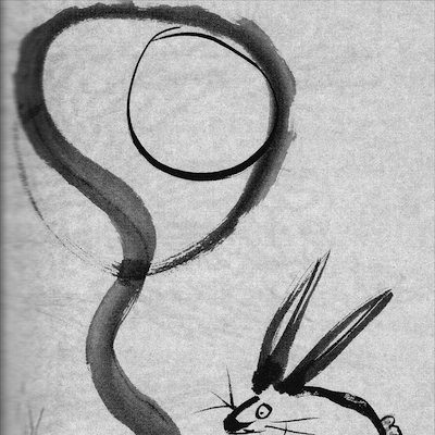 Ryokan Rabbit in the Moon