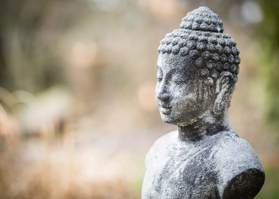 a stone buddha statue
