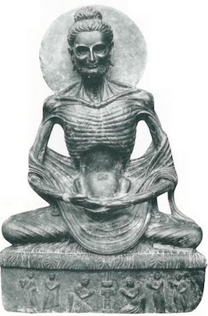 The fasting Buddha, second or third century Gandhara, India, courtesy of Central Museum of Lahore.