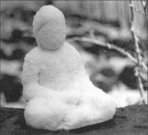 Image 3: Snowy Buddha at Dai Bosatsu Zendo Livingston Manor, New York. Photo © Jene Youtt.