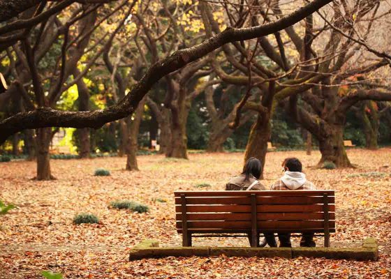couple on bench; monogamy and jealousy
