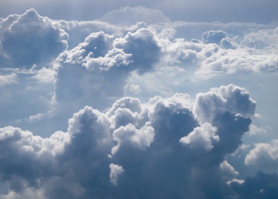 photo of fluffy clouds for article on confronting emotions