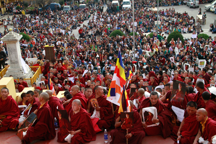 Karmapa Supporters in Dharamsala