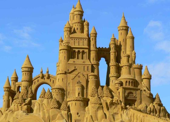 large sand castle