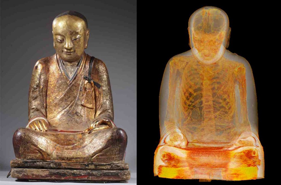 Mummified Monk Found Inside Ancient Statue