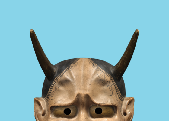A Shiro Hannya mask for an article about the middle way