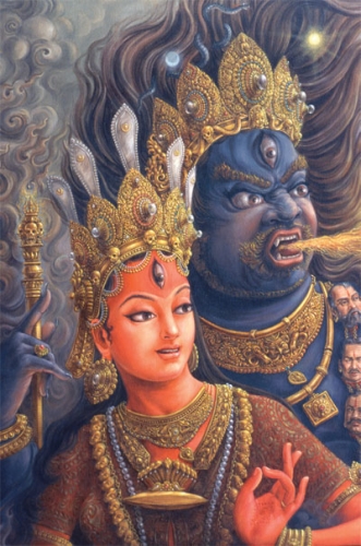 Artwork by Samundra Man Singh Shrestha, courtesy of Robert Beer