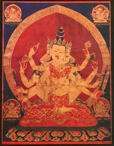 "Guhyasamaja Manjuvajra Father-Mother Buddha," Courtesy of Himalayanart.org