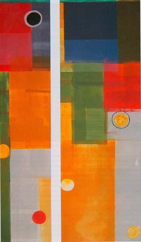 "Winter Lunar #2," © Tracey Adams, Monoprint on Paper, 46 x 27.5 inches