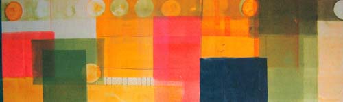 Image: "Summer Lunar #12," © Tracey Adams, Monoprint on Paper, 14.25 x 46 inches