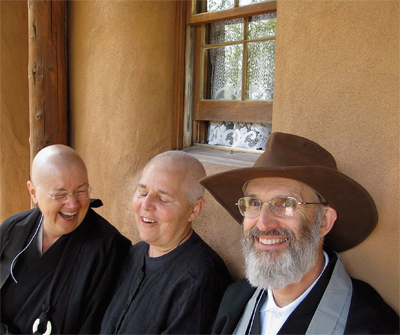 From left: Roshi Pat Enkyo O’Hara, Roshi Anne Seisen Fletcher, and Elihu Genmyo Smith, Photo © Barbara Joshin O'Hara
