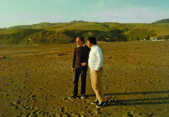 The author and Chögyam Trungpa Rinpoche, in Jenner, California, during a three-week retreat in the spring of 1971. 