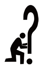 illustration of person kneeling beside question mark for story called do less accomplish more