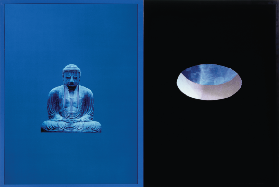 Buddha of Immeasurable Light, 1987. Cibachrome with lacquered wood frame. Diptych, 42” x 62”. Edition of 4 + 2APs.