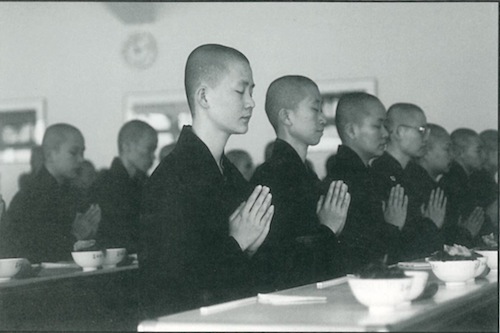 Nuns at Ling Yen Shan Temple, Taiwan, 1994. 