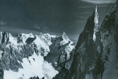 "L'Aiguille de la republique, Chamonix, France, 1958," © Bradford Washburn, Courtesy of Panopticon Gallery, Waltham, MA