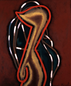 Tender for all that, Francis Picabia, 1945, oil on cardboard, 25 x 21 inches, Courtesy Waddington Galleries, London; Photograph © Prudence Cuming Associates, London 