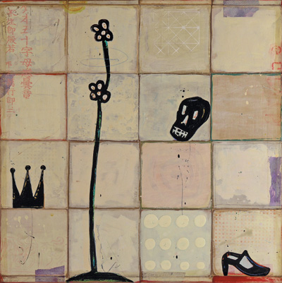 Precious State of Grace 6, John Randall Nelson, 2007, mixed media on panel, 48 x 48 inches, Courtesy of the artist and Gebert Contemporar, Santa Fe, New Mexico