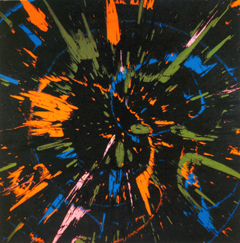 Black Spirit, Walter Robinson, 1985, oil enamel on canvas. 36 x 36 inches. Courtesy of Walter Robinson.