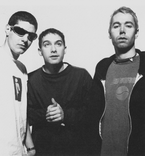 The Beastie Boys are a rap group whose critically acclaimed new album contains lyrics and music inspired by the Bodhisattva Vow. From left: Mike D, Adam Horowitz, and Adam Yauch. Photo by Ari Marcopoulas.