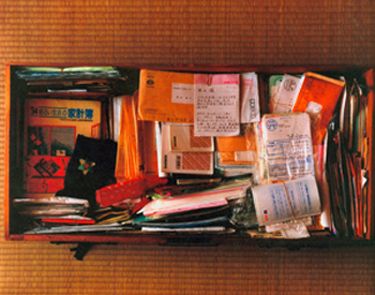 My Mother's Chest of Drawers # 2, 1995, Chronmogenic dye coupler print, 23.25 × 18.5 inches; © 1995 by Fumiko Nozawa, courtesy of Sepia International Inc.