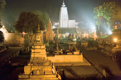 The Mahabodhi Temple Complex in Bodh Gaya, site of the Buddha's enlightenment, © Paul Qaysi