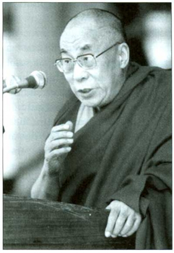 The Dalai Lama delivers his annual speech marking Tibetan National Uprising Day, in Dharamsala, India, March 10, 2001.