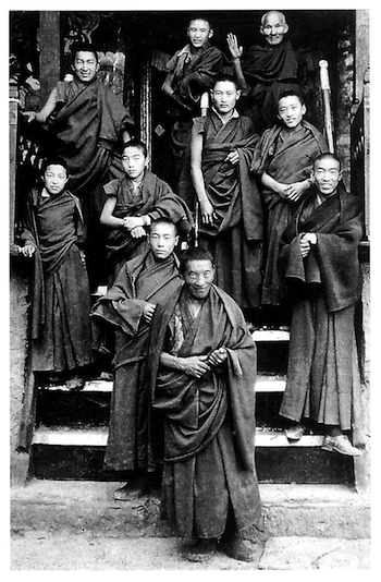 Monks at Shekar Monastery, Southern Tibet, 1993. Courtesy of Richard Gere.
