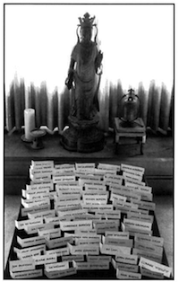  Altar to dead hospice patients, San Francisco Zen Center. Courtesy A. Raja Hornstein.