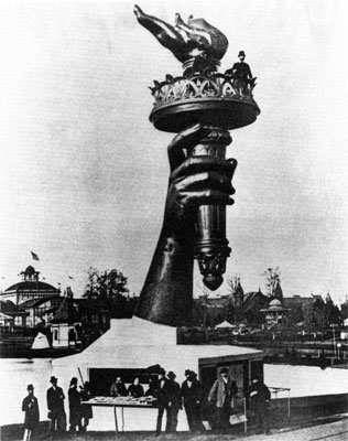 Exhibit at the World's Fair, Philadelphia, 1876. Courtesy of Statue of Liberty National Park Service; inner freedom buddhism