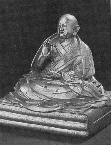 Image 2: The Fifth Dalai Lama (1617-1682) maintained a strong allegiance to the Nyingma school. Photo © John Bigelow Taylor/Seventeenth-century Tibetan bronze courtesy of Rose Art Museum, Brandeis University.