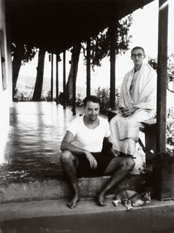 Michael Dillon (left) with Sangharakshita in 1958 at Sangharakshita's monastery in Kalimpong, India © Clear Vision Trust