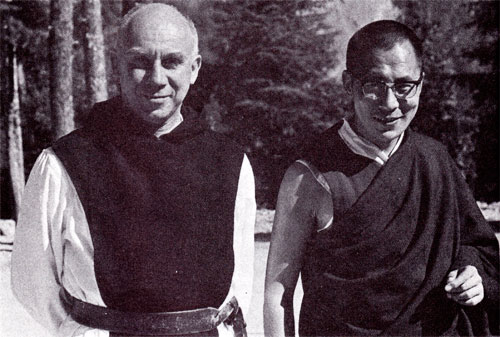 Thomas Merton and the Dalai Lama in Dharamsala, India, 1968. Courtesy of John Howard Griffin.
