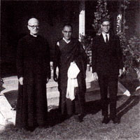 Dom Aelred Graham, the Dalai Lama, and Talbott, 1967.