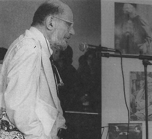  Allen Ginsberg reading at Naropa's week-long tribtue to his life and work, July 1994. Photo by Steve Miles.