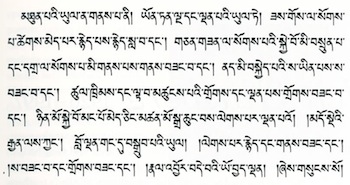 An excerpt from the Tibetan text of Greater Steps on the Path.