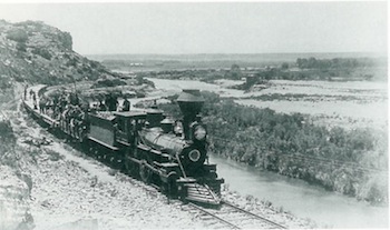  At the turn of the century, a new railroad brought settlers and seekers to the region. Courtesy of J. R. Riddle. 