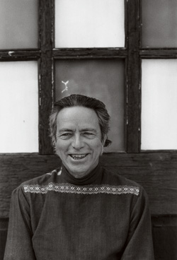 Alan Watts on the Vallejo ferry boat in 1967, Photo by Jeff Berner, Courtesy of Annie Watts