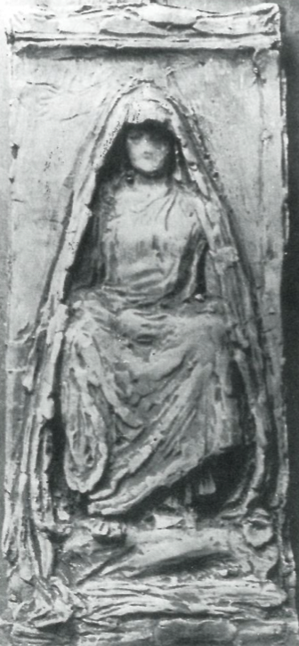 An early clay sketch of the memorial, which evokes Kuan-yin in the graceful ease of the figure's posture. U.S. Department of the Interior, National Park Service, Saint-Guadens National Historic Site, Cornish, NH