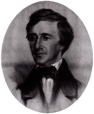 Samuel Rowse's 1854 portrait of Henry David Thoreau. Courtesy of Concord Free Public Library.  