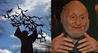 St. Francis of Assisi with Birds, a steel sculpture by Frederick Franck; Right: Franck at home. © Luz Piedad Lopez.
