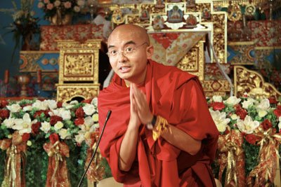 Mingyur Rinpoche at Tergar Institute in Bodh Gaya, Courtesy of Yongey Mingyur Rinpoche